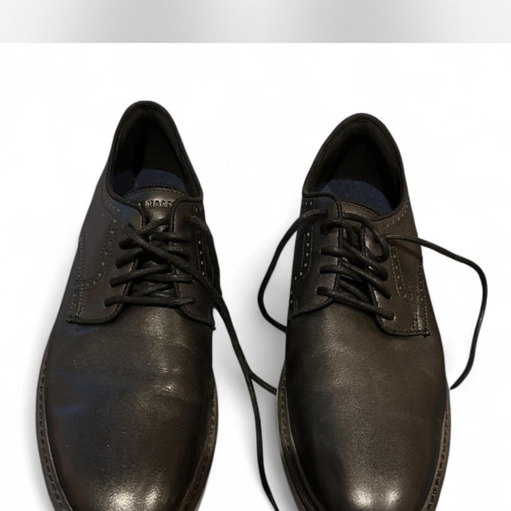 Cole Haan Black Oxfords Smooth Leather Formal